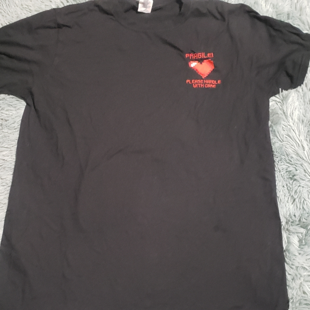 Unisex Embroidered Black T-Shirt